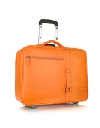 Wall Street - Grained Leather Wheeled Briefcase/Travel Bag