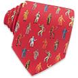 The Siena Palio Red Printed Silk Tie
