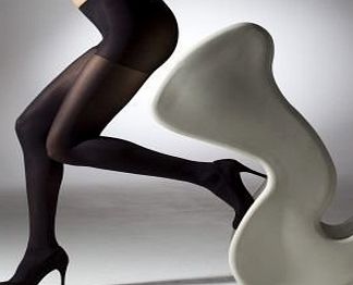 Gipsy Black 50 Denier Luxury Opaque Tights with Body Shaper Top Size Medium