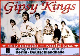 GIPSY KINGS Este Mundo World tour - 21st October 1991 Music Poster