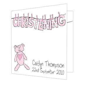 Girl Christening W Line Card