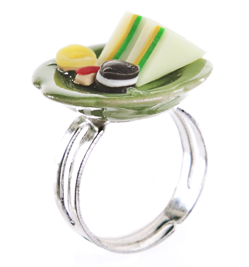 Tea Party Plate Of Sandwiches Ring from Girl