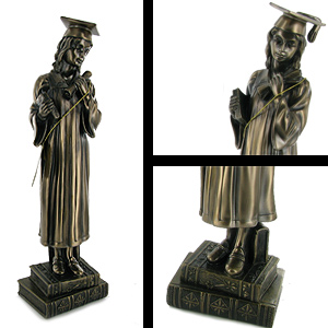 Graduation Figurine Bronze Finished