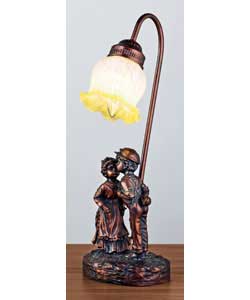 Girl Kissing Boy Lamp