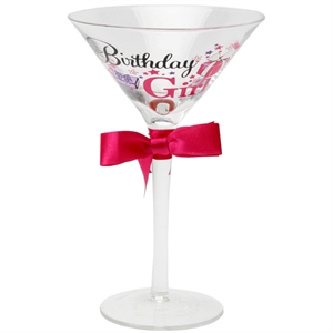 Girl Talk Birthday Girl Cocktail Glass