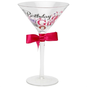 Talk Birthday Girl Cocktail Glass