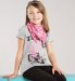 Girls Limited Slogan T-Shirt with Check Scarf