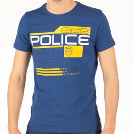 Girls T-Shirts 883 Police Mens Elmonte Graphic T-Shirt Electric