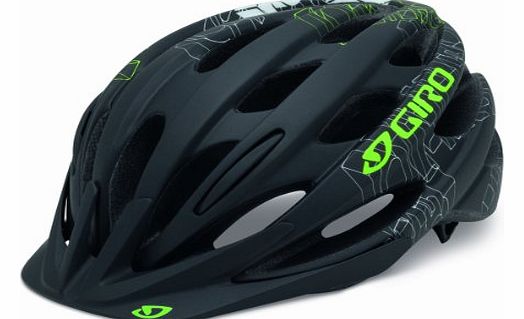 Giro Raze Childrens Cycle Helmet Multi-Coloured Matte Black/Highlight Yellow Blockade Size:50-57 cm