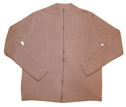 1/2 Zip ribbed cardigan camel