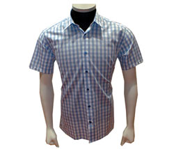Short sleeved gingam check shirt