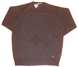 V-neck merino wool knit black