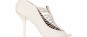 Givenchy White leather peep-toe heels