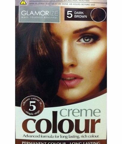 Glamorize Permanent Dark Brown Hair Colourant Creme Dye
