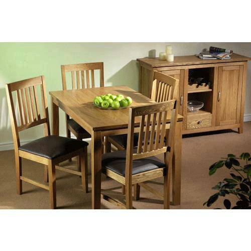 Glasgow Oak Dining Set (4 Chairs + Sideboard)