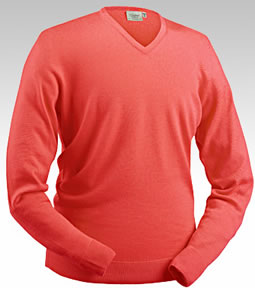 Glenbrae Golf Fine Merino Sweater Coral