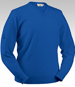 glenbrae Golf Lambswool Sweater Royal