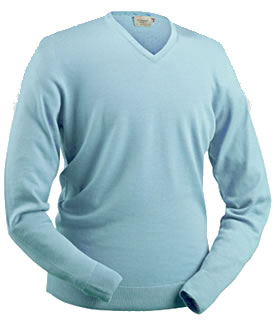 glenbrae Golf Sweater Fine Merino Sea Breeze