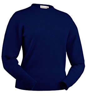 glenbrae Ladies Golf Sweater Spirol Lambswool Navy