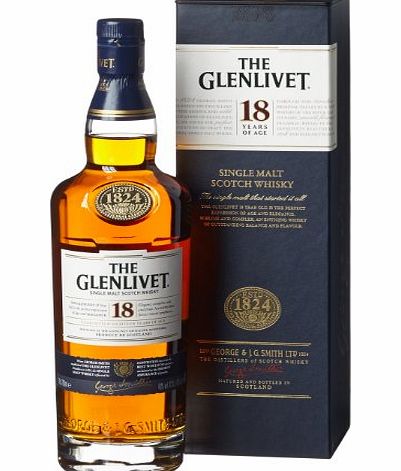 Glenlivet  18 Year Old Speyside Malt Whisky 70cl Bottle