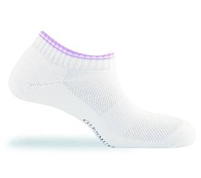 Glenmuir Ladies 2 Pair Glenmuir Ardelle Half Cushion Secret Socks White / Lilac