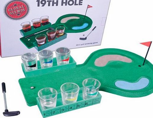 Global Gizmos Benross Global Gizmos 52720 The 19th Hole Golf Drinking Game Gift Set
