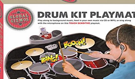Global Gizmos Childs Drum Kit Playmat with MP3