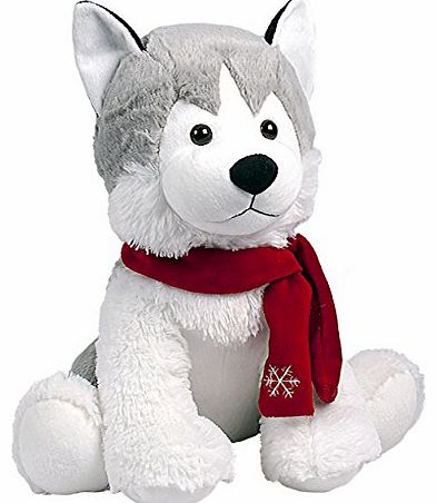 Plush Christmas Festive Husky Dog