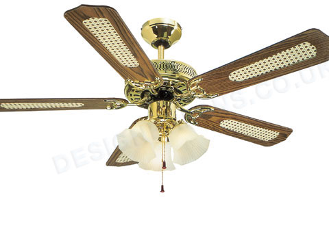 San Diego 42 inch polished brass ceiling