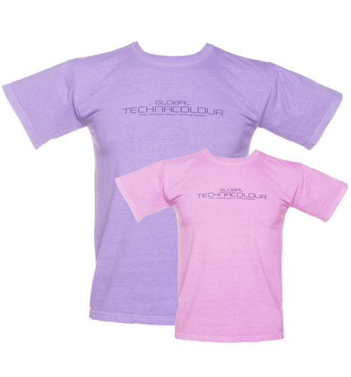 Global Technacolour Mens Purple To Pink Heat Sensitive T-Shirt