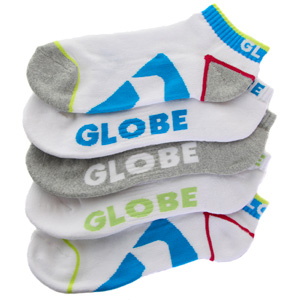 Globe Destroyer Ankle 5 sock pack - White