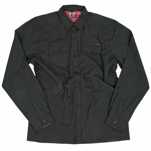 GLOBE Mens GLOBE Cut Kinney Stripe Shirt Black