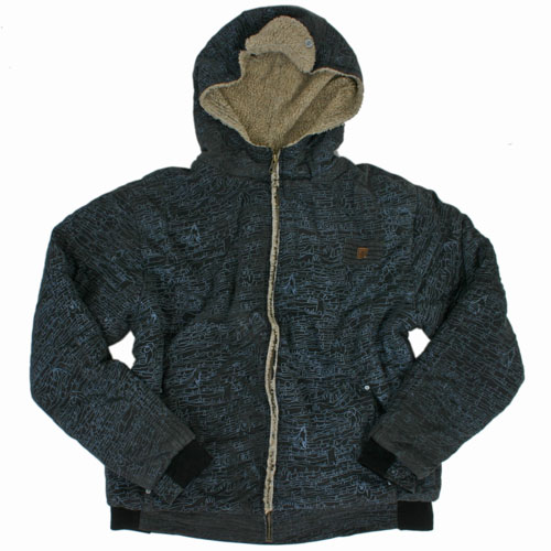 GLOBE Mens GLOBE Woodland Sherpa Hoody Black