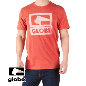T-Shirts - Globe Corroded T-Shirt - Red