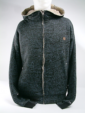 Globe WOODLAND SHERPA ZIP HOOD GB0-81329 - BLACK