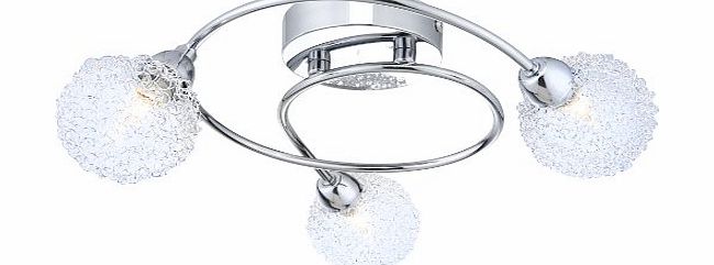 Globo  56624-3 G9 33 Watt Orina Ceiling Lamp, Chrome