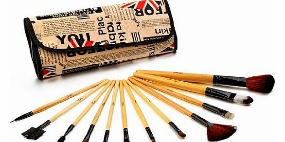 Glow Professional 12-Piece Makeup Brush Set, British Flag
