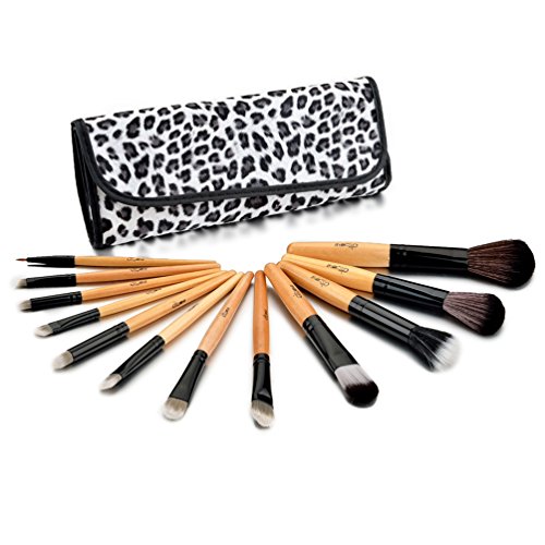Professional 12-Piece Makeup Brush Set, Leopard Print