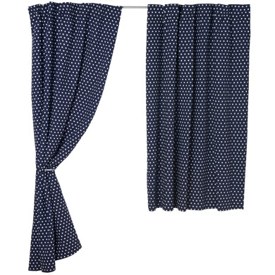 Navy Star Blackout Curtains for Kids