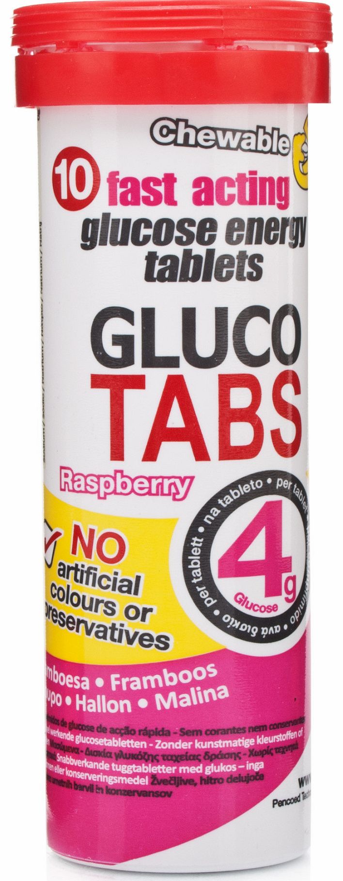 GlucoTabs 40gm tube Raspberry