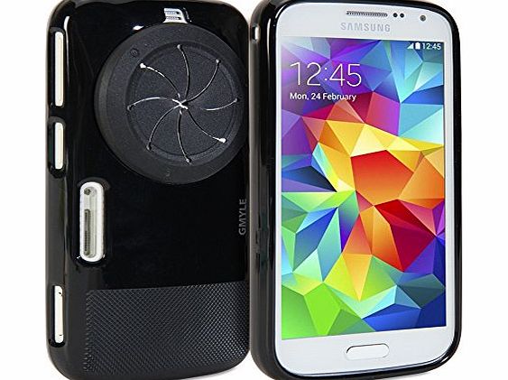 GMYLE Galaxy K Zoom Case, GMYLE Zoom Case with Lens Cover for Samsung Galaxy K (S5 Zoom) - Black TPU Protective Soft Case with Camera Lens Cover