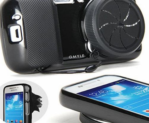 R) Black TPU Protective Soft Case with Camera Lens Cover for Samsung Galaxy S4 Zoom SM-C1010, SM-C101