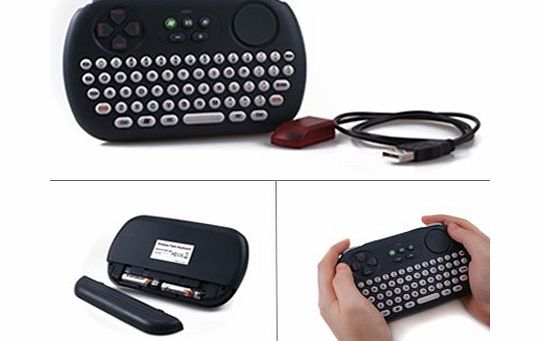 (TM) 2.4G Infrared (IR) Palm Style Wireless 64keys Keyboard with 5 hot keys Mouse Pad (US Keyboard Layout) Support Windows Media Center MCE & Android TV Box