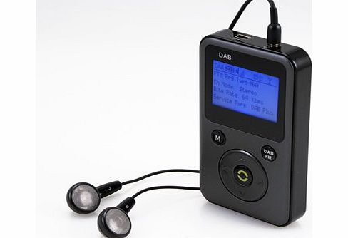 TM) Black PPM001 Portable Support RDS DAB/DAB+ Radio and MP3 Player with TF Card Slot and Built-in Battery Charger