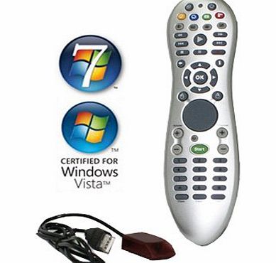 Windows 7 Vista XP Media Center MCE PC Remote Control and Infrared Receiver for Home, Premium and Ultimate Edition