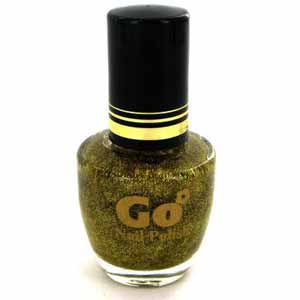 Go Cosmetics Nail Polish Gold Glitter 15ml