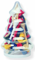 go golf Christmas Wood Tee Small