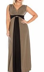 Goddiva Mocha maxi dress