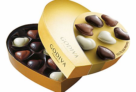 Godiva Assorted Chocolates Heart Ballotin, 150g