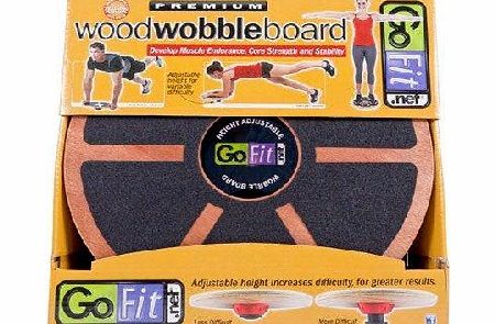 GoFit 15 Adjustable Round Wood Wobble Board with Core